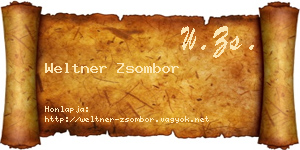 Weltner Zsombor névjegykártya